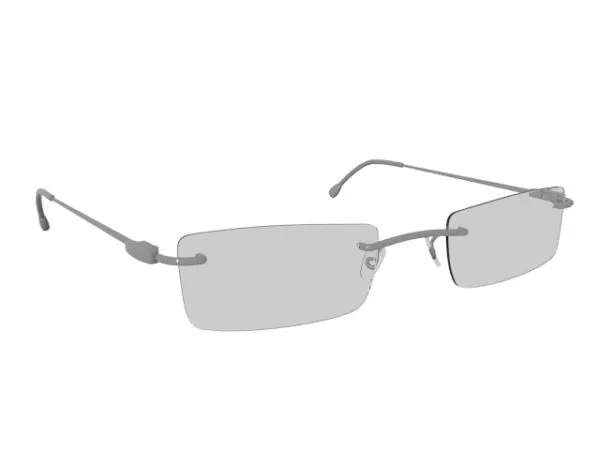 Rimless Lightest Glasses 3d model Rimless Lightest Glasses 3d model