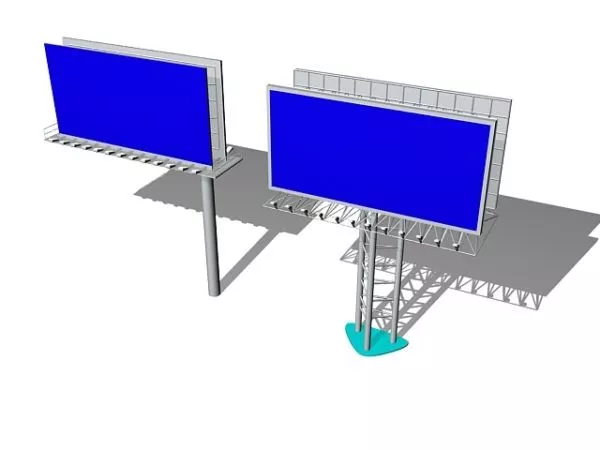 City Street Billboards Design 3d model City Street Billboards Design 3d model