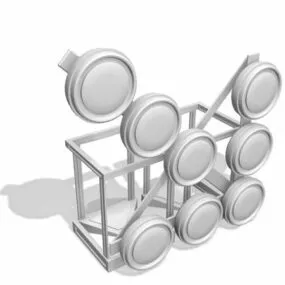 City Street Construction Safety Barricade 3d model