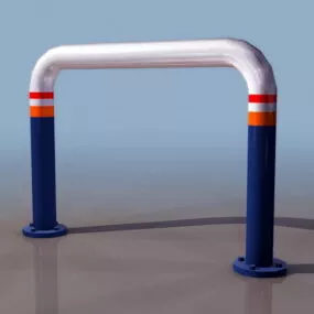 Street Safety Fence 3d model