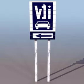 Roadworthiness Regulatory Road Sign 3d model
