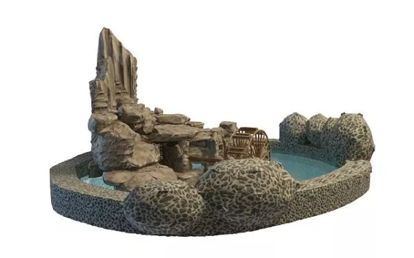 Rock Decoration In Garden Pool Free 3d Model - .Max, .Vray - Open3dModel