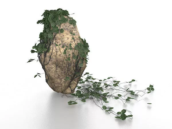 Rockery With Climbing Plants 3d model Rockery With Climbing Plants 3d model