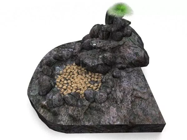 Rockery Pond Decoration 3d model Rockery Pond Decoration 3d model