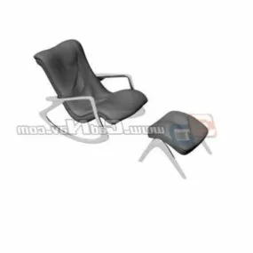 Furniture Lounge Chair With Ottoman 3d model