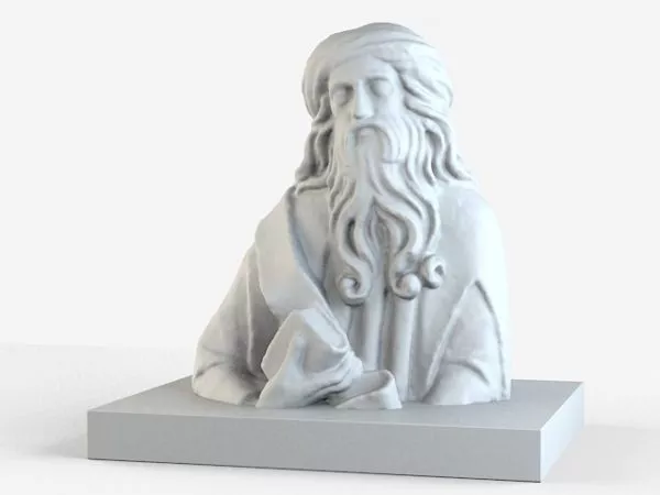 Ancient Statue Gutenberg Famous Character 3d model