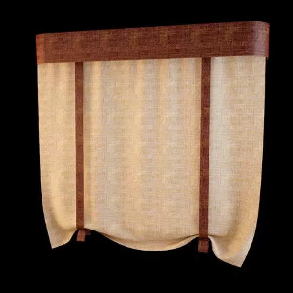 Roman Shade Window Curtain 3d model Roman Shade Window Curtain 3d model