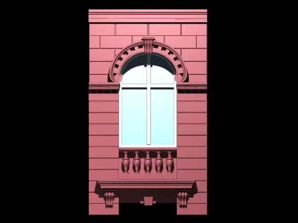 Antique Roman Architecture Windows 3d model Antique Roman Architecture Windows 3d model