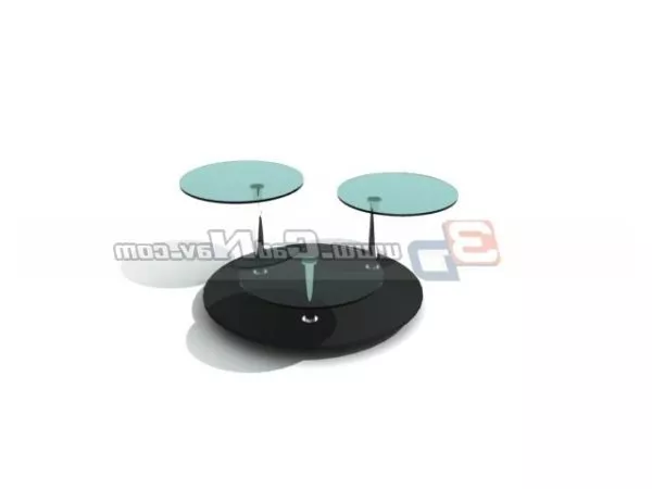 Modern Glass Coffee Dinner Table 3d model Modern Glass Coffee Dinner Table 3d model