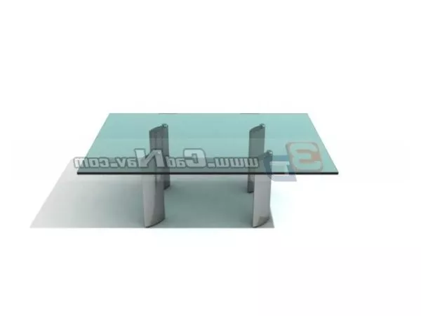 Modern Glass Side Coffee Table 3d model Modern Glass Side Coffee Table 3d model