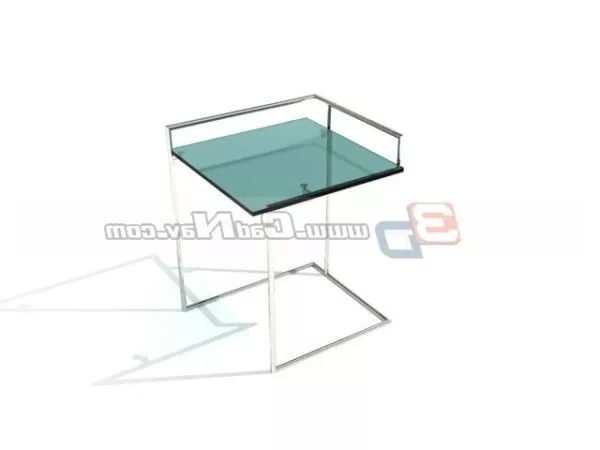 Modern Glass Square Side Table 3d model Modern Glass Square Side Table 3d model