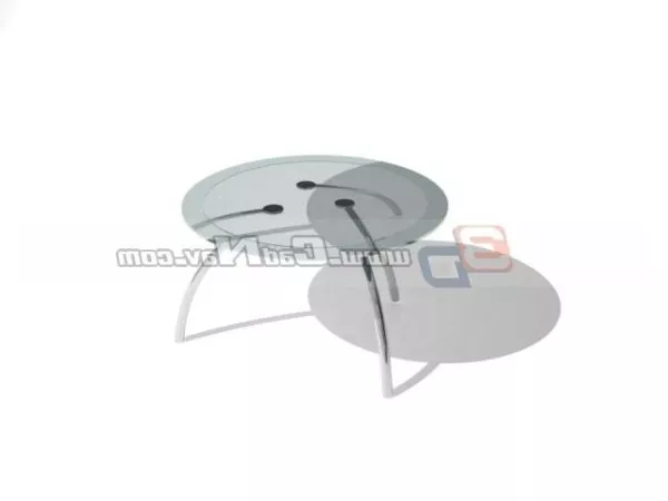 Modern Glass Coffee Table Round Top 3d model Modern Glass Coffee Table Round Top 3d model