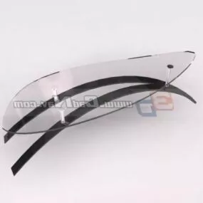 Modern Glass Art Coffee Table 3d model