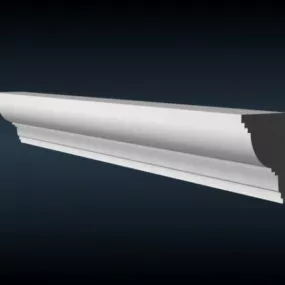 Living Room Crown Molding 3d model