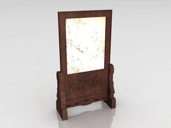Room Divider Wooden Screen Stand 3d model Room Divider Wooden Screen Stand 3d model