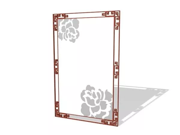 European Floral Partition Cnc 3d model