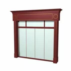 Home Room Partition Sliding Door 3d model