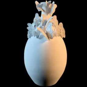 Rotund Abstract Ceramic Vase 3d model