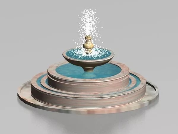 City Round Fountain Pond 3d model City Round Fountain Pond 3d model