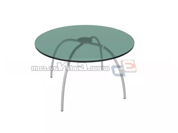 Furniture Round Glass Dining Table 3d model Furniture Round Glass Dining Table 3d model