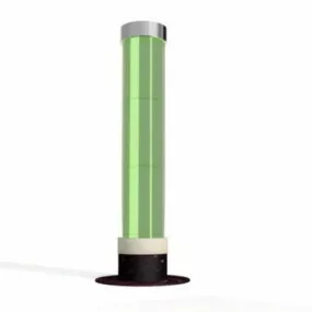 Round Green Interior Column 3d model