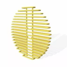Round Metal Radiator 3d model