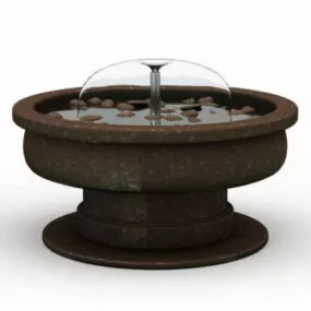 Western Outdoor Stone Water Fountain 3d model