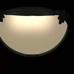 Rounded Wall Sconce Design 3d model
