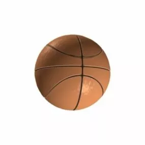 Brown Rubber Basketball 3d model
