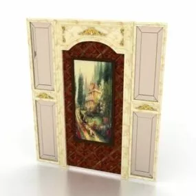 Russian Style Vintage Feature Wall 3d model