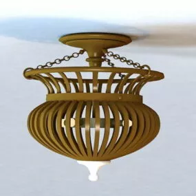 Ceiling Rustic Light Fixture 3d model