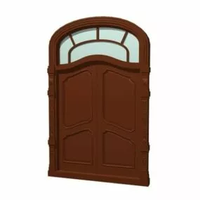 Rustic Style Double Front Door 3d model