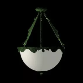 Rustic Bowl Pendant Light 3d model