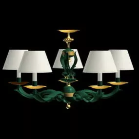 Old Rustic Vintage Chandelier 3d model