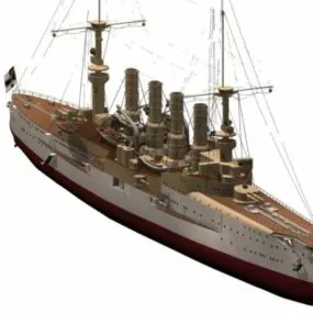 Watercraft Sms Scharnhorst Cruiser 3d model
