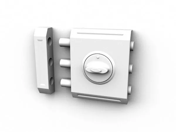 Rustic Padlock And Key 3d model