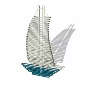 Sailing Boat Shape Radiators Grille 3d model