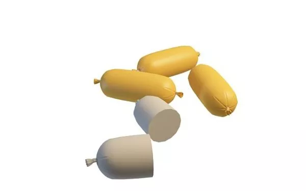 Salmon Sausages Food 3d model Salmon Sausages Food 3d model