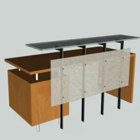 Beauty Salon Reception Desk 3d model