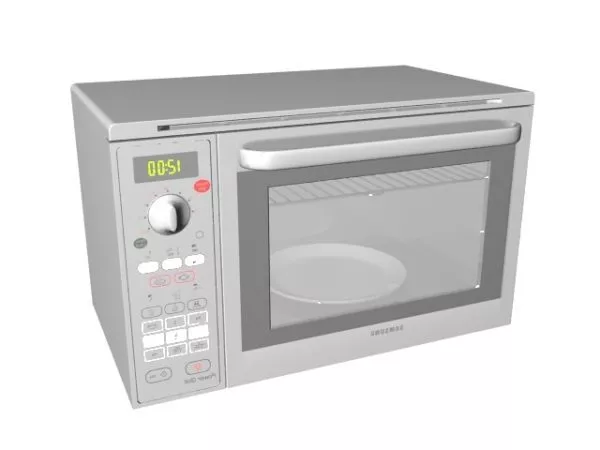 Gas Oven Silver Color 3d model
