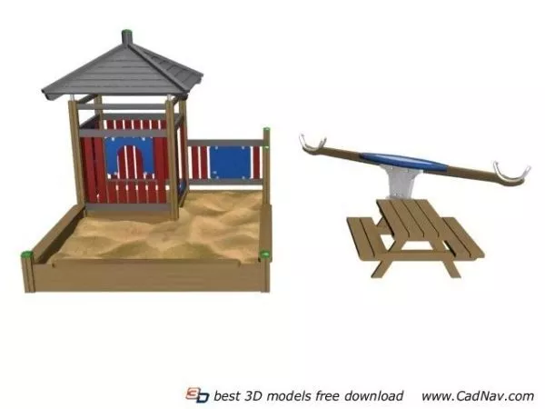Kindergarten Slide House Unit 3d model