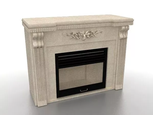 Sandstone Home Fireplace 3d model Sandstone Home Fireplace 3d model