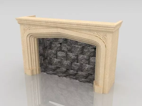 Sandstone Stone Fireplace Mantels 3d model Sandstone Stone Fireplace Mantels 3d model