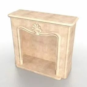 Sandstone Home Fireplace Surround 3d model