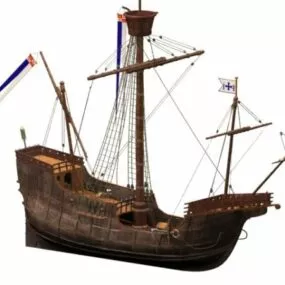 Santa Maria Watercraft Ocean Going Ship 3d model