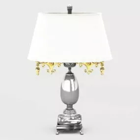 Satin Nickel Table Lamp Decor 3d model