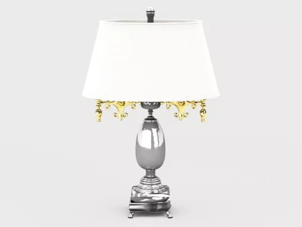 Satin Nickel Table Lamp Decor 3d model Satin Nickel Table Lamp Decor 3d model