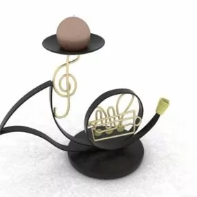 Saxophone Shape Candle Holder 3d model