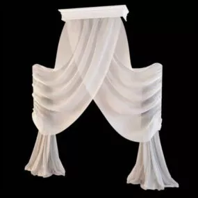 Scarf Sheer Window Drapery 3d model