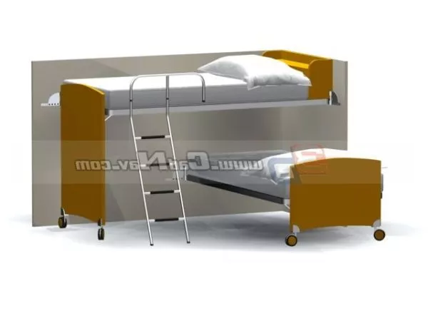 School Furniture Bunk Bed 3d model School Furniture Bunk Bed 3d model